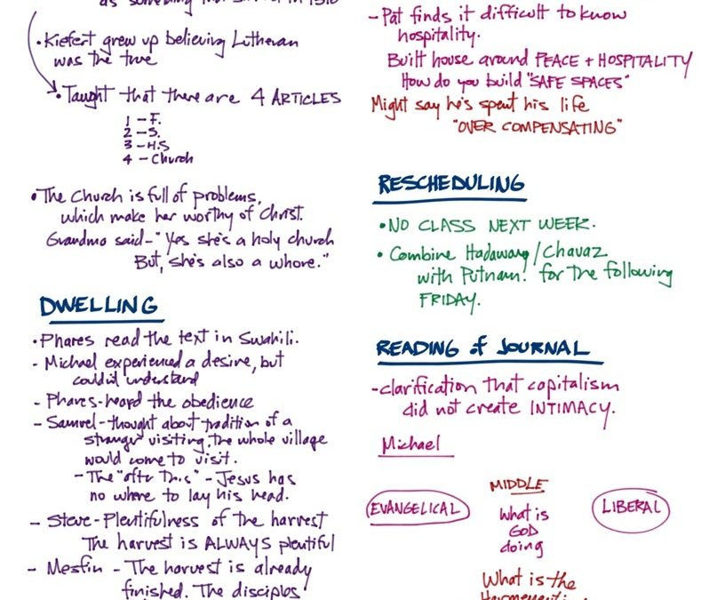 The Congregation | Class Notes | April 17