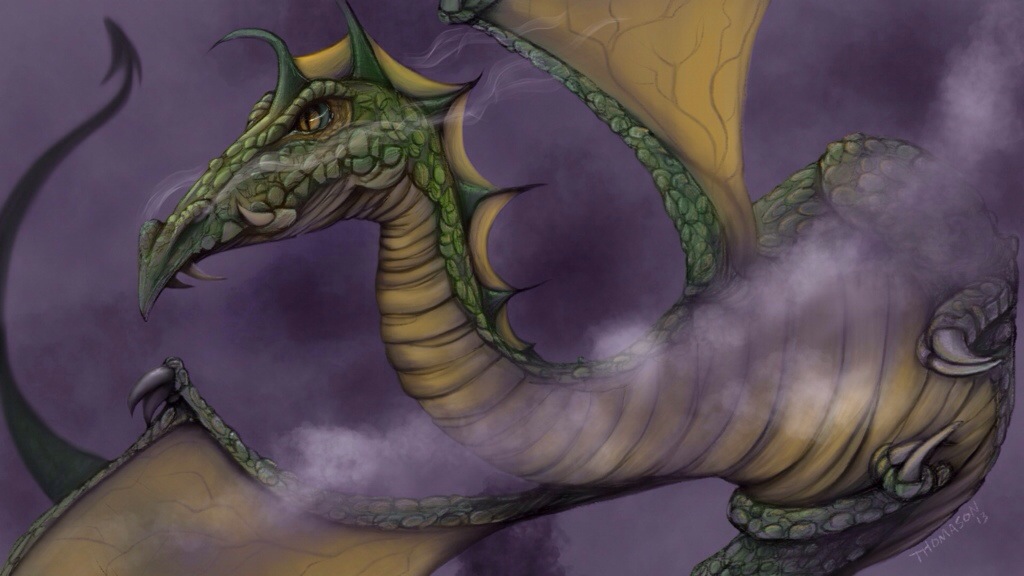 Dragon Illustration done in ProCreate on the iPad
