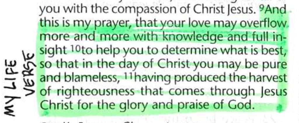 My Life Verse and How Some Things Never Change