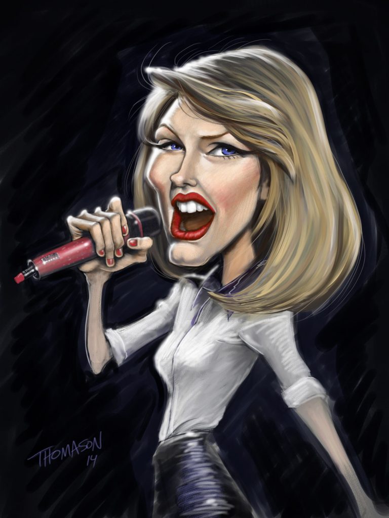 A Quick Caricature of Taylor Swift. Painted in Corel Painter X