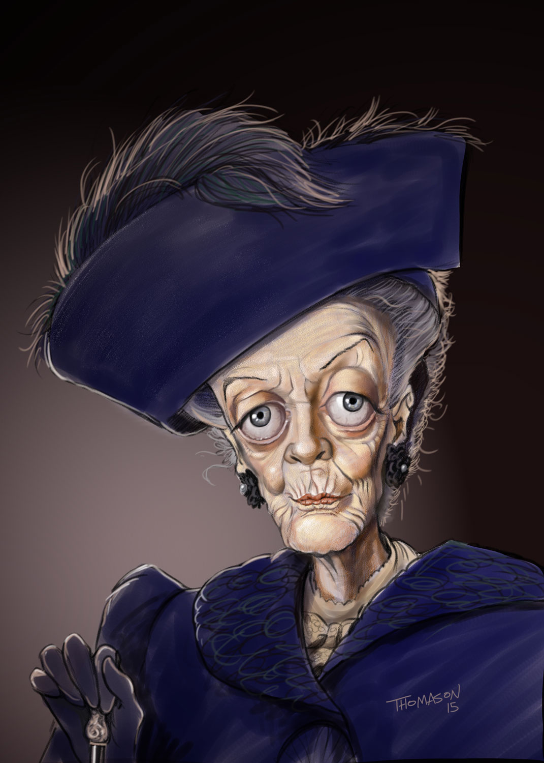 dowager countess downton abbey caricature