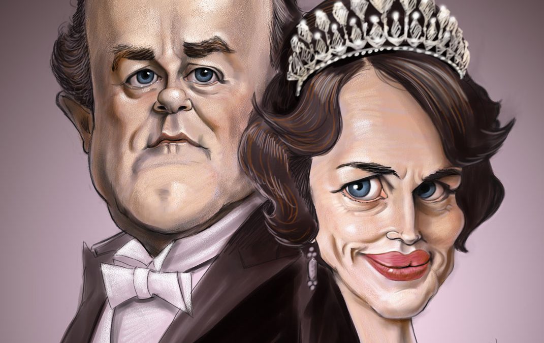 Day Off Doodle | Caricature of Lord and Lady Grantham from Downton Abbey