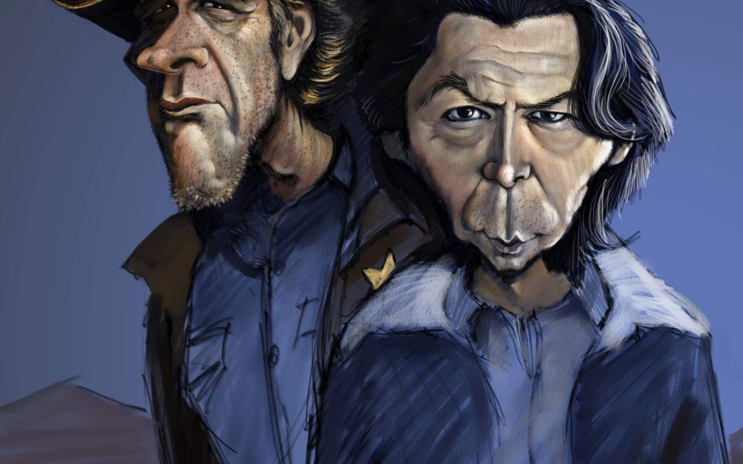 Caricature of Longmire and Standing Bear
