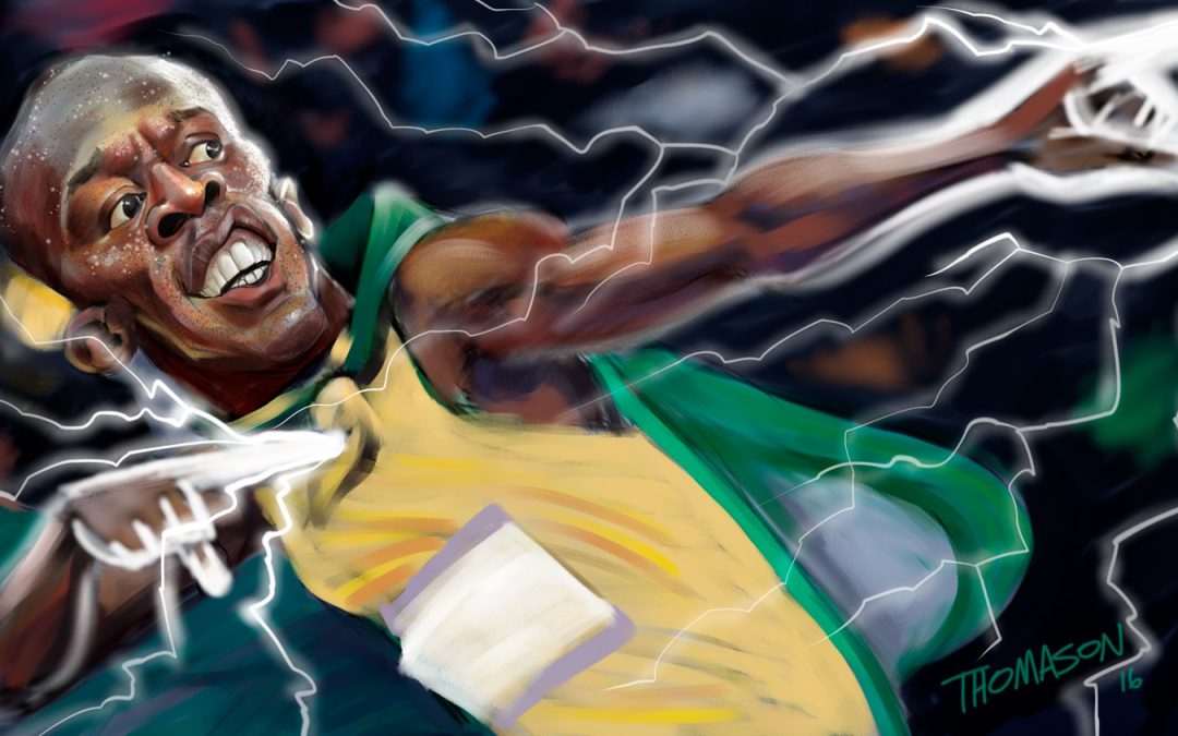 Usain Bolt Caricature #Rio2016