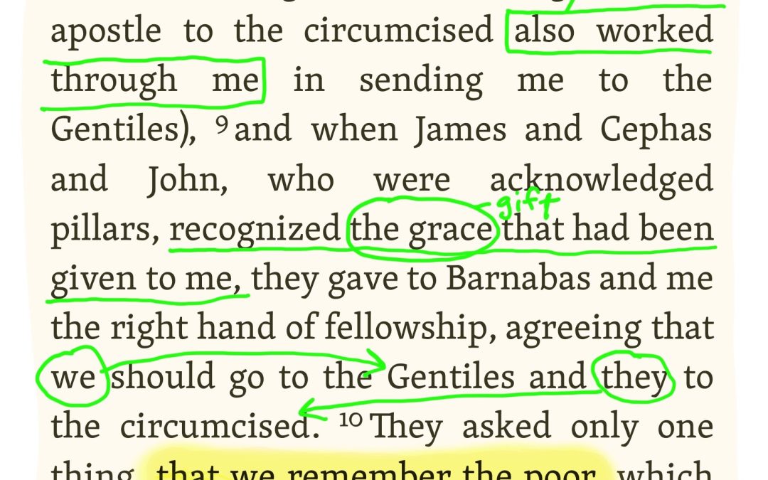 A Visual Meditation on Galatians 2:8-10