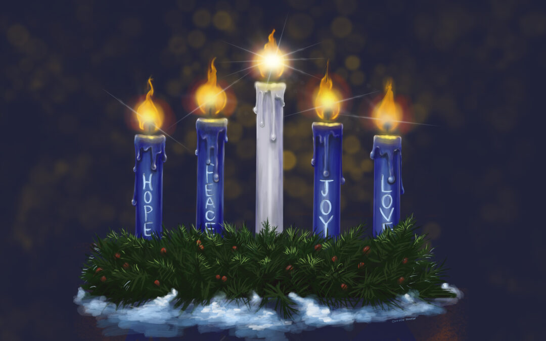 Light a Virtual Advent Wreath with Candles – Blue and Purple Versions Included!