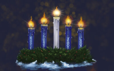Light a Virtual Advent Wreath with Candles – Blue and Purple Versions Included!