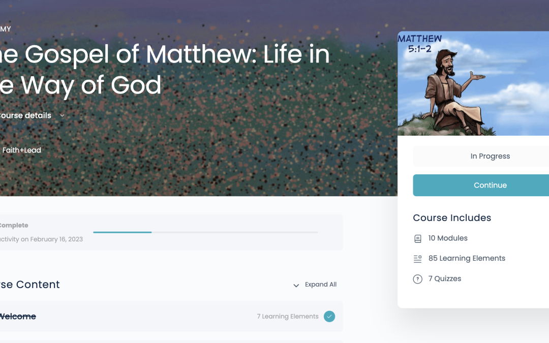 Study Matthew for Lent