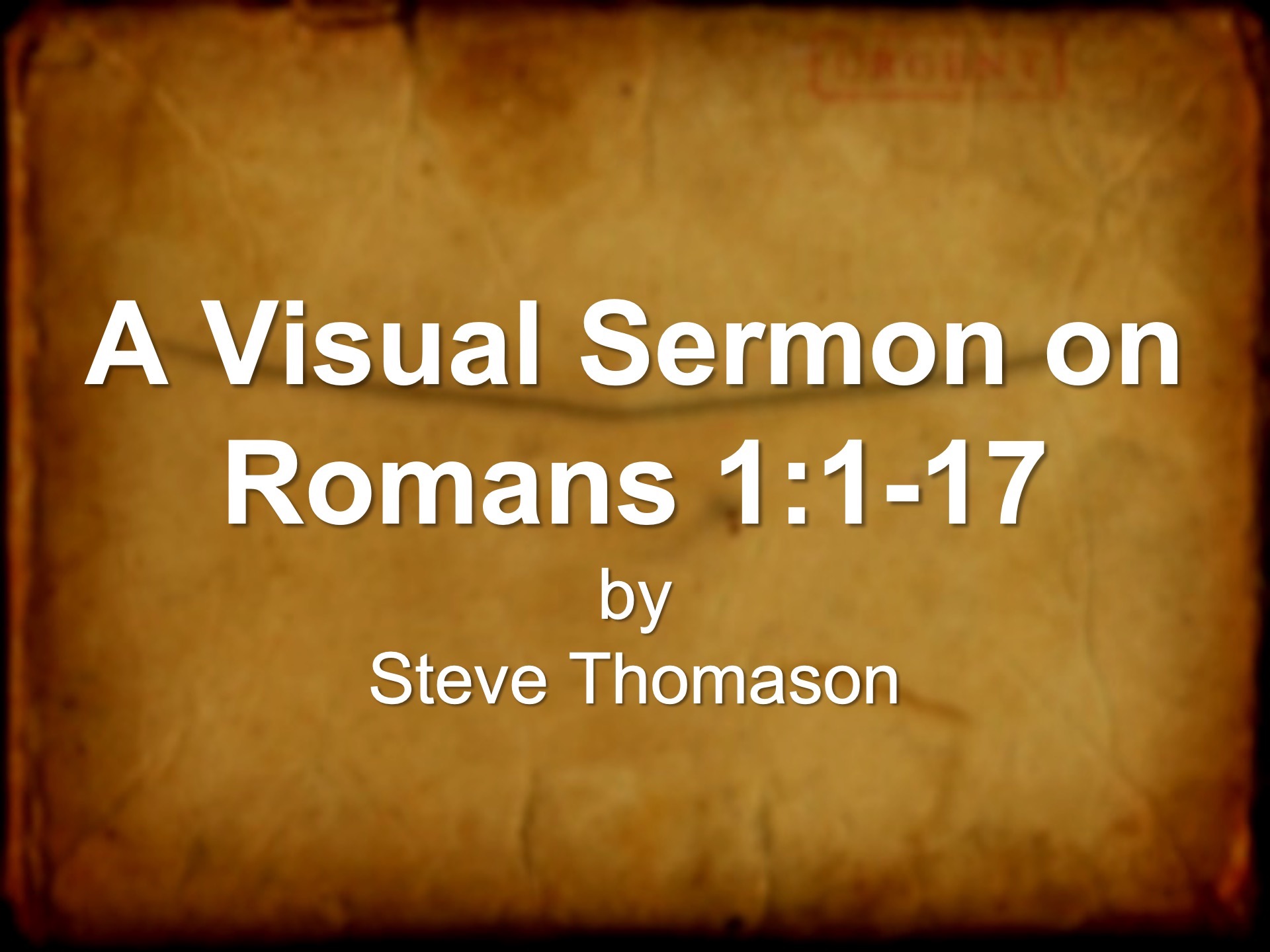 Romans 1 Sermon Thumbnail