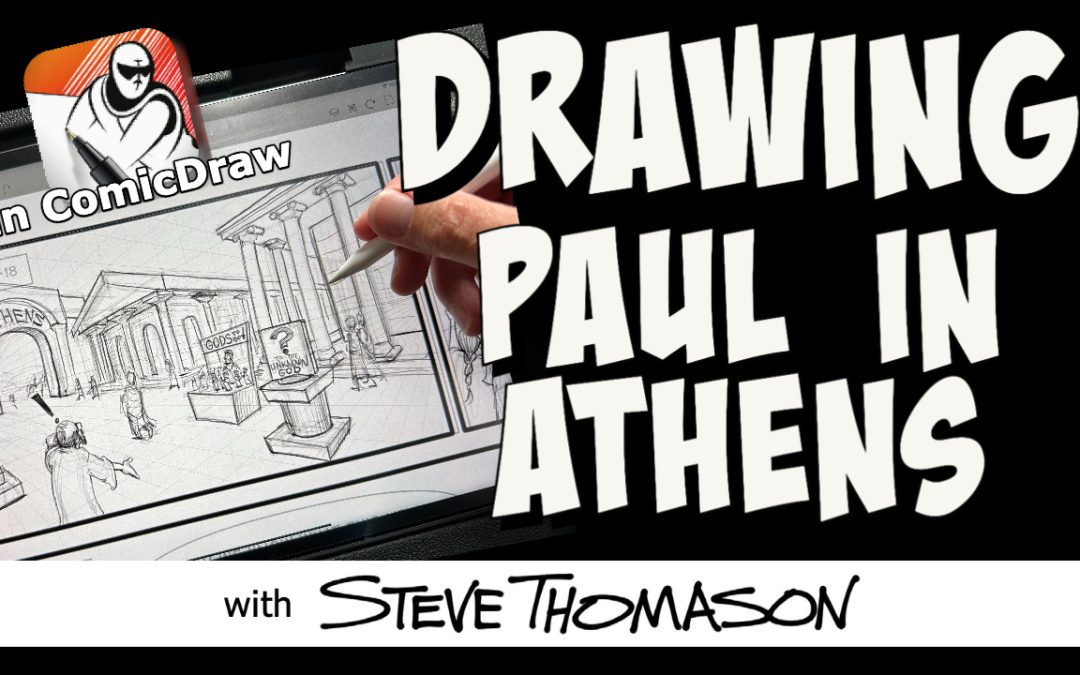 Drawing Paul in Athens from Acts 17