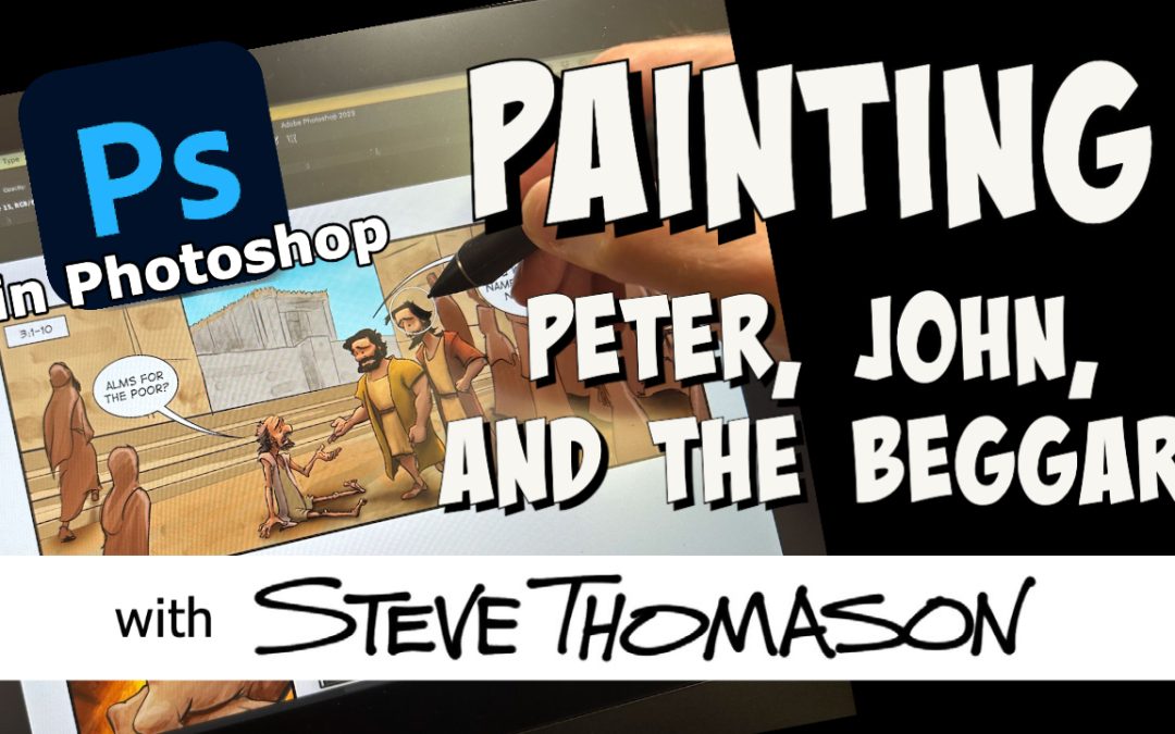 Painting Peter, John, and the Beggar in Acts 3