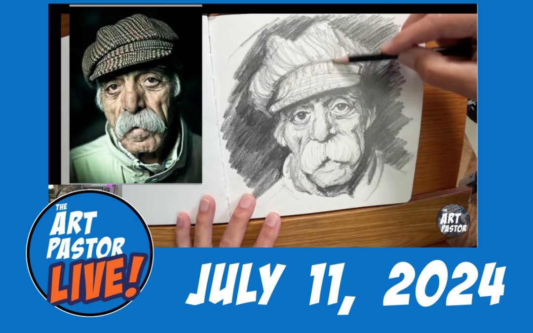 A Gallery of Plen Air Paintings and a Live Pencil Portrait