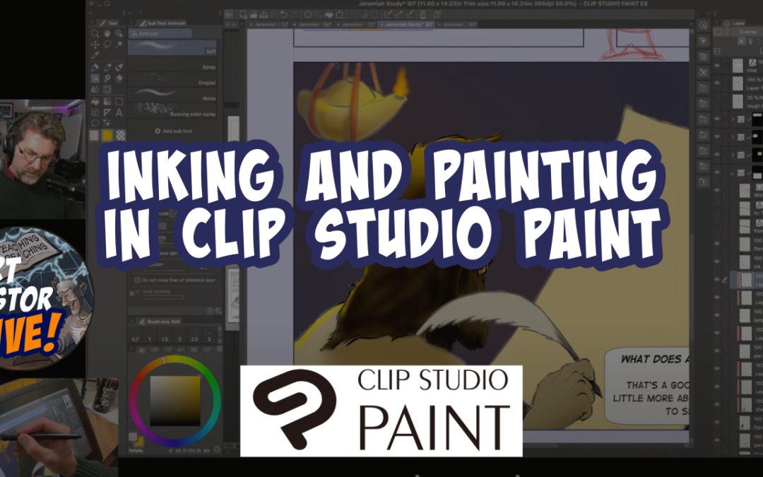 Inking and Painting in Clip Studio Paint | Livestream Recording